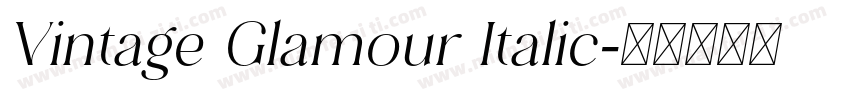 Vintage Glamour Italic字体转换